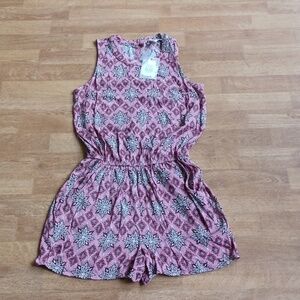 Pink rose vintage romper size small